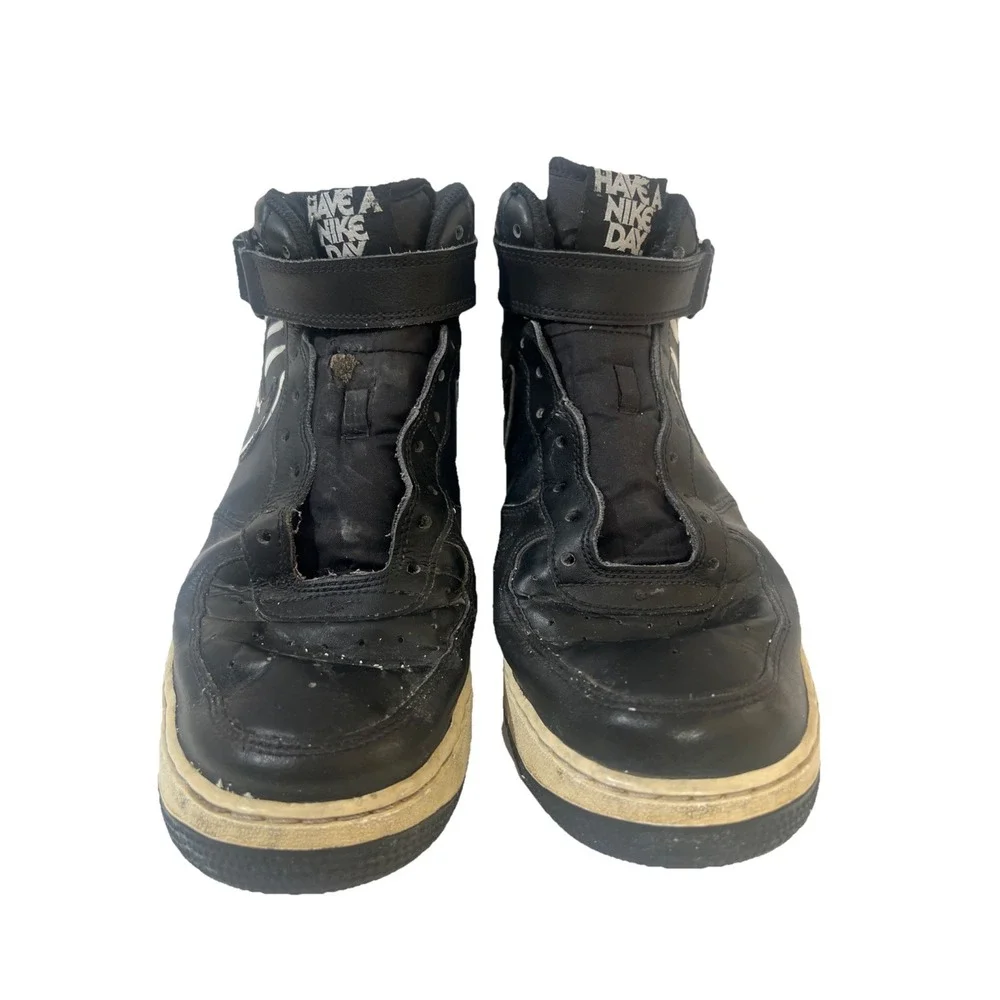 Rare Nike Air Force 1 Mid Have Nike Day AO2444-001 Men Sz 12 Black Smiley Shoes